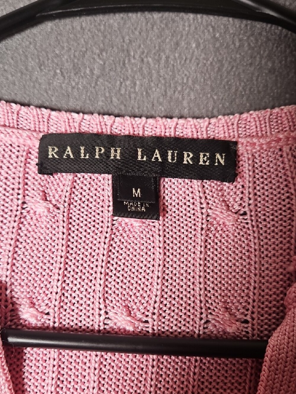 Luxury Ralph Lauren 100% Silk Pink Cable Knit Sweater Dress Tunic - Picture 2 of 12